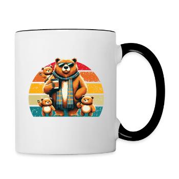 Ich bin im Ruhestand bin Professioneller Opa Papa - Tasse zweifarbig - Weiß/Schwarz - Rechts