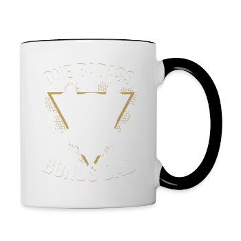 One Badass Bonus Dad Adoption Stepfather - Tasse zweifarbig - Weiß/Schwarz - Rechts