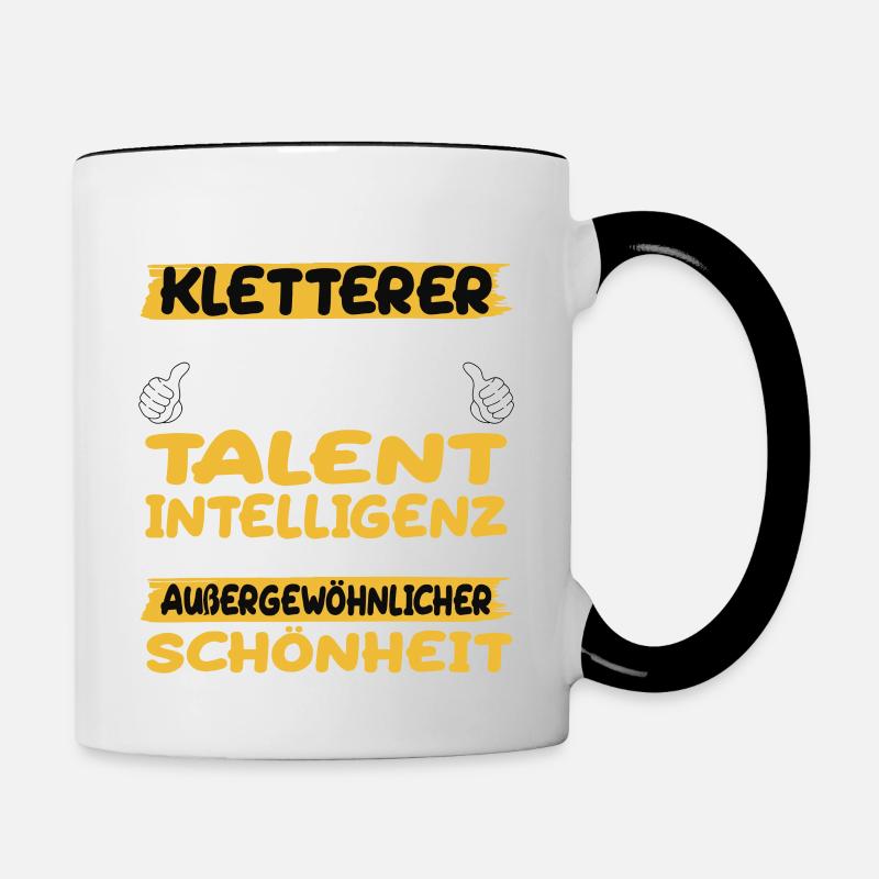 Kletterer ein Paradebeispiel Klettern - Tasse zweifarbig - Weiß/Schwarz