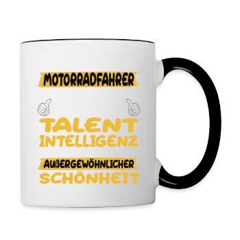 Motorcyclists: a prime example of a motorcycle - Contrasting Mug - white/black - Right