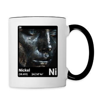 AI am Nickel (bk) - Tasse zweifarbig - Weiß/Schwarz - Rechts