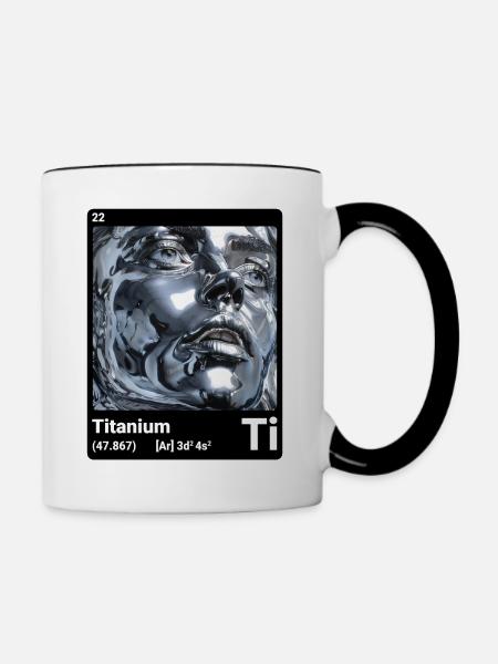 AI am Titanium (bk) - Tasse zweifarbig - Weiß/Schwarz