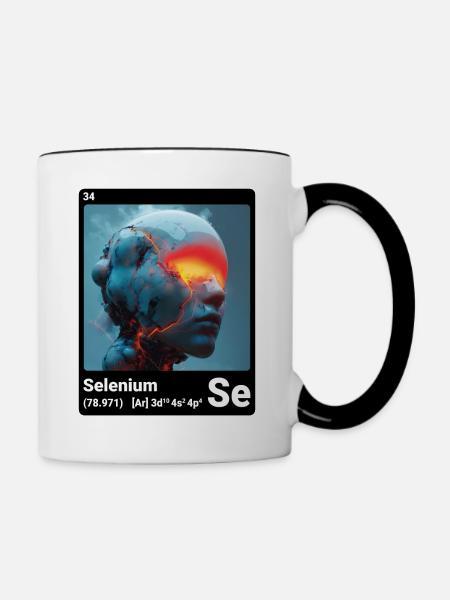 AI am Selen (bk) - Tasse zweifarbig - Weiß/Schwarz