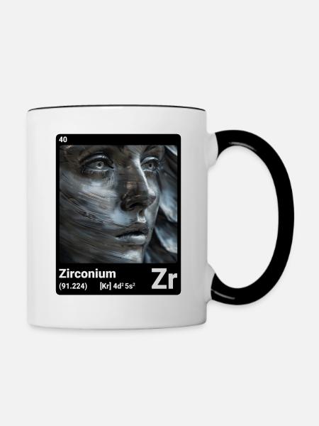 AI am Zirkonium (bk) - Tasse zweifarbig - Weiß/Schwarz
