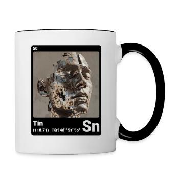 AI am Tin (bk) - Contrasting Mug - white/black - Right