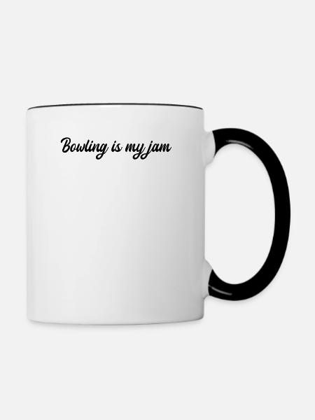Bowling - Bowling is my jam - Tasse zweifarbig - Weiß/Schwarz
