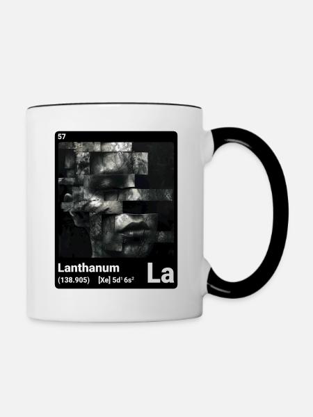 AI am Lanthan (bk) - Tasse zweifarbig - Weiß/Schwarz