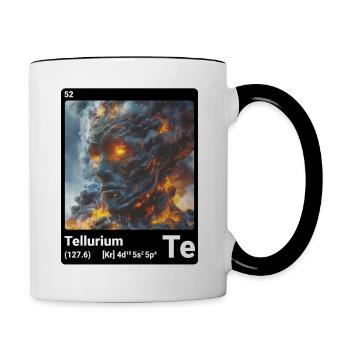 AI am Tellur (bk) - Tasse zweifarbig - Weiß/Schwarz - Rechts