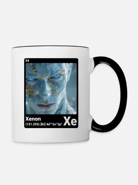 AI am Xenon (bk) - Tasse zweifarbig - Weiß/Schwarz