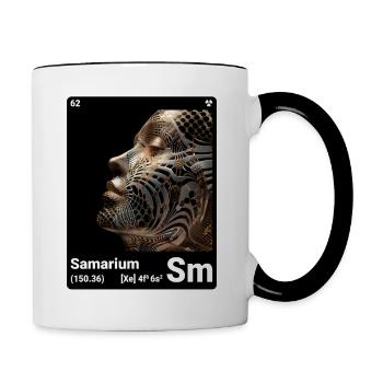 AI am Samarium (bk) - Mug contrasté - blanc/noir - Droite