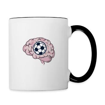 Der Arzt sagt es ist unheilbar - Fußball - Tasse zweifarbig - Weiß/Schwarz - Rechts