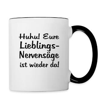 Your favorite pain in the ass is back - Contrasting Mug - white/black - Right