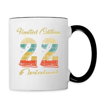 102 Years Birthday Vintage 1922 Limited Edition - Contrasting Mug - white/black - Right