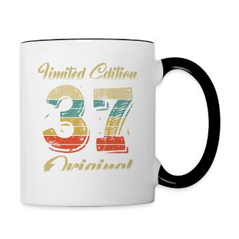 87 Years Birthday Vintage 1937 Limited Edition - Contrasting Mug - white/black - Right