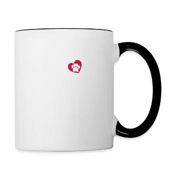 J’adore mon propriétaire de labrador labrador retriever Black Lab - Mug contrasté - blanc/noir - Droite
