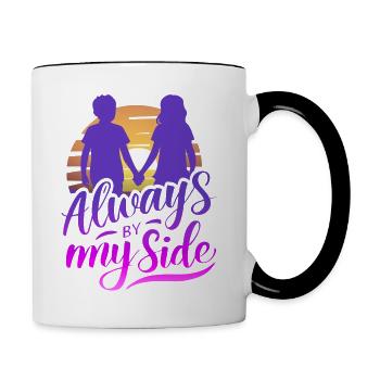 Vacation early summer late summer summer holiday holiday sea - Contrasting Mug - white/black - Right