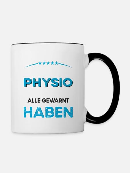 Ich bin dieser legändere Verrückte Physio - Tasse zweifarbig - Weiß/Schwarz