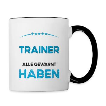 Ich bin dieser legändere Verrückte Trainer - Tasse zweifarbig - Weiß/Schwarz - Rechts