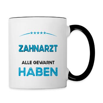 Je suis ce dentiste fou légendaire - Mug contrasté - blanc/noir - Droite
