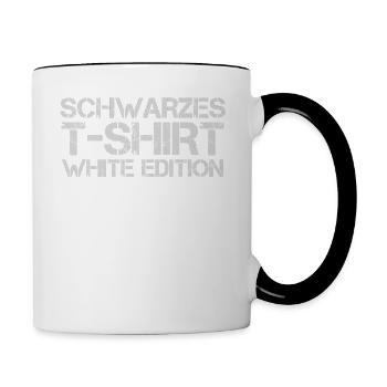 White Edition Weiße Edition Lustiges Schwarzes - Tasse zweifarbig - Weiß/Schwarz - Rechts