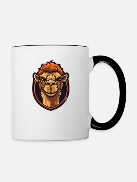 Sport-Dromedar - Tasse zweifarbig - Weiß/Schwarz