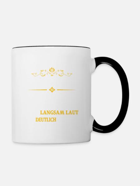 Geburtstag 70 Jahre dieser nette ältere Herr - Tasse zweifarbig - Weiß/Schwarz