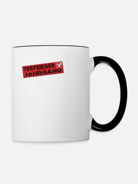 56 Jahre Geburtstag Testsieger Jahrgang 1968 - Tasse zweifarbig - Weiß/Schwarz