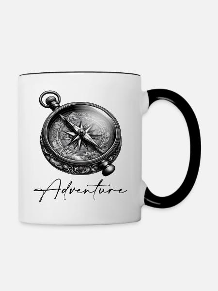 Adventure - Tasse zweifarbig - Weiß/Schwarz
