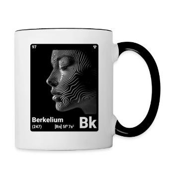 AI am Berkelium (bk) fashion periodictable nerdy - Contrasting Mug - white/black - Right