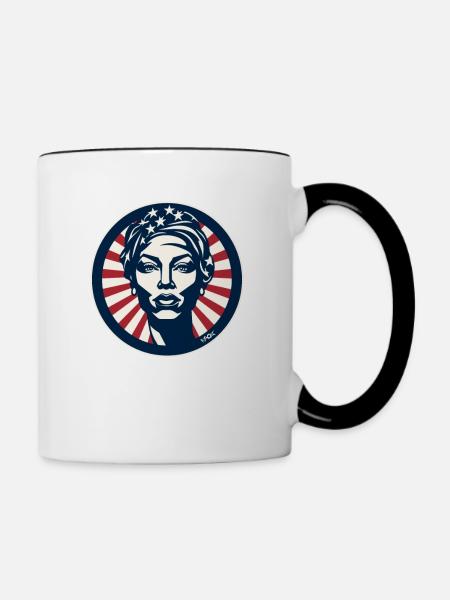 Afro-Amerikanischer Patriotismus - Tasse zweifarbig - Weiß/Schwarz