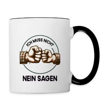 Grand-père n’a pas à dire non grand-père petit-fils - Mug contrasté - blanc/noir - Droite