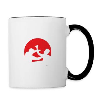 Krav Maga Combattant Autodéfense - Mug contrasté - blanc/noir - Droite