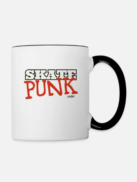 Skate Punk - Tasse zweifarbig - Weiß/Schwarz