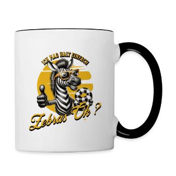 I just like zebras - Contrasting Mug - white/black - Right