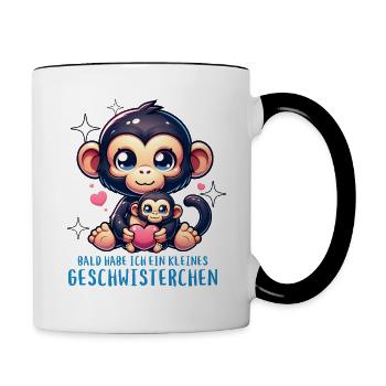 I get a sibling brother sister - Contrasting Mug - white/black - Right