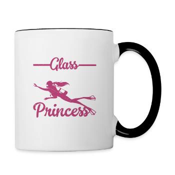 Forget Glass Slippers This Princess Wears Fins Gir - Tasse zweifarbig - Weiß/Schwarz - Rechts