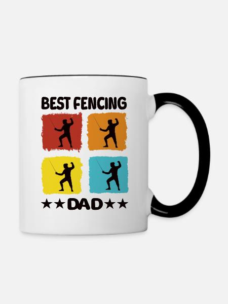 Best Fencing Dad - Tasse zweifarbig - Weiß/Schwarz