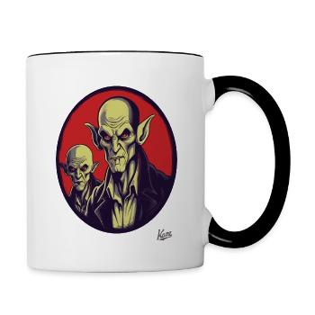 Old Vampire Brothers: Snappy Nostalgia Vampire - Contrasting Mug - white/black - Right
