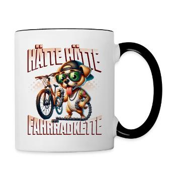 Funny Cyclist - Could Have Had Bicycle Chain - Contrasting Mug - white/black - Right