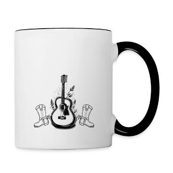 Boots Need Knockin' Country Music Western - Contrasting Mug - white/black - Right