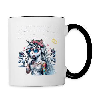 Enterrement de vie de garçon Mariée Enterrement de vie de jeune fille Grondement de femmes - Mug contrasté - blanc/noir - Droite