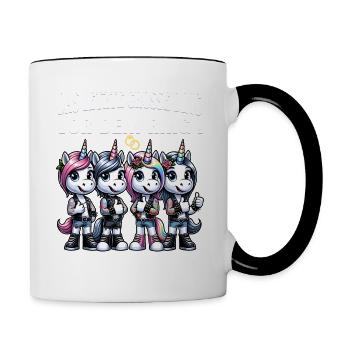 Enterrement de vie de garçon Mariée Enterrement de vie de jeune fille Grondement de femmes - Mug contrasté - blanc/noir - Droite