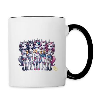 Bachelor Party Bride Hen Party Rumbling Women - Contrasting Mug - white/black - Right