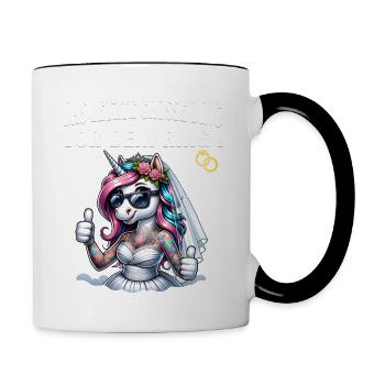 Bachelor Party Bride Hen Party Rumbling Women - Contrasting Mug - white/black - Right