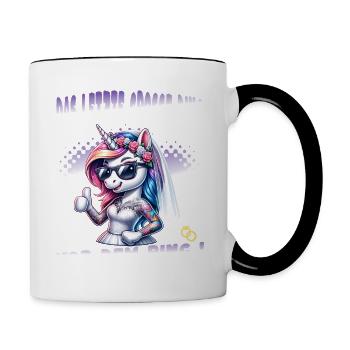 Enterrement de vie de garçon Mariée Enterrement de vie de jeune fille Grondement de femmes - Mug contrasté - blanc/noir - Droite