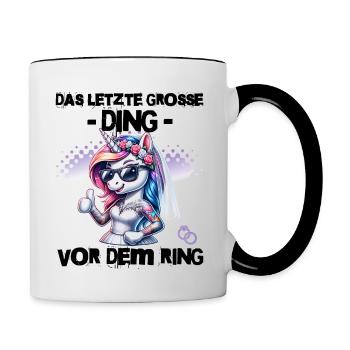 Bachelor Party Bride Hen Party Rumbling Women - Contrasting Mug - white/black - Right