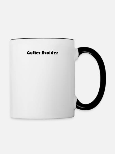 Bowling - Gutter Avoider - Tasse zweifarbig - Weiß/Schwarz