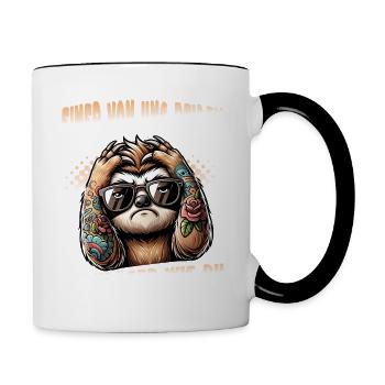 Funny One of us is smarter than you - Contrasting Mug - white/black - Right