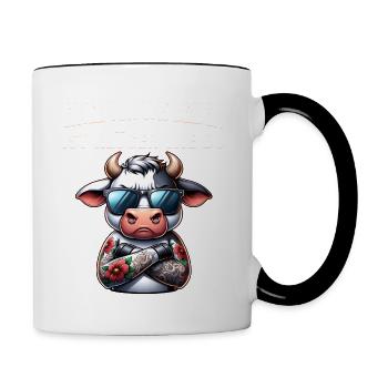 Funny One of us is smarter than you - Contrasting Mug - white/black - Right