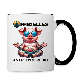 Meditate & Yoga Official Anti Stress - Contrasting Mug - white/black - Right
